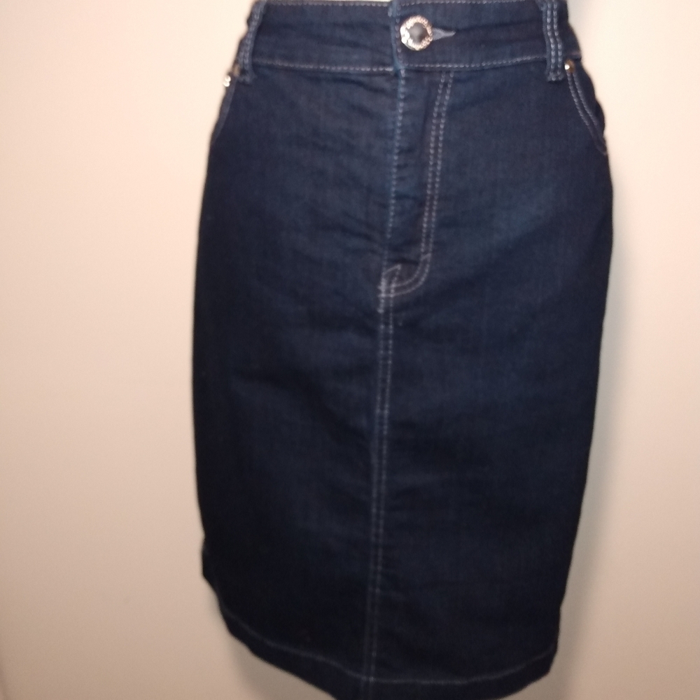 NWOT Style & Co Designer Denim Stretch  Skirt